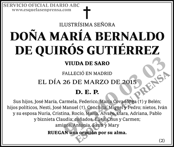 María Bernaldo de Quirós Gutiérrez